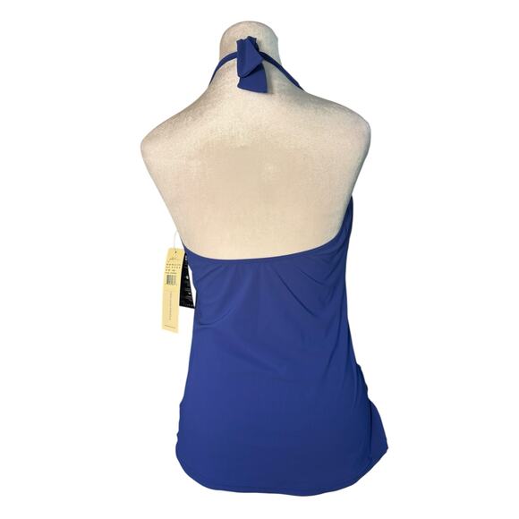 Profile by Gottex Women's Twist Front Halter V-Neck Tankini Top Swim Size 16 - Picture 3 of 8